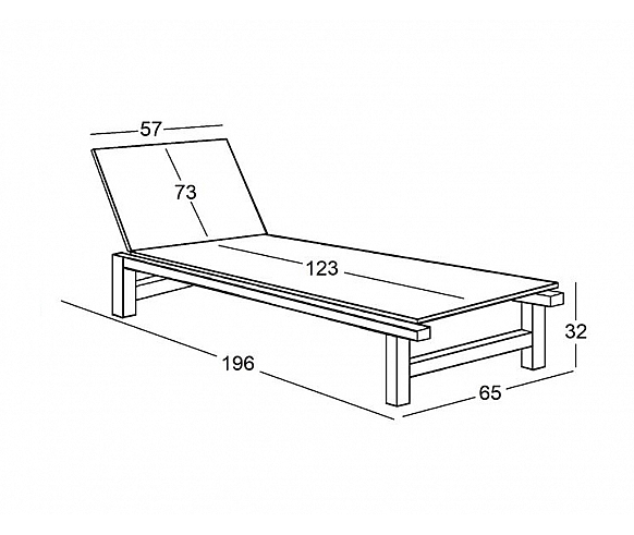 BHO 0723-SB1 sun lounger